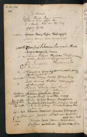 Winterhalbjahr 1703/1704. Rektorat Ernst Gottlieb/Theophil Maier