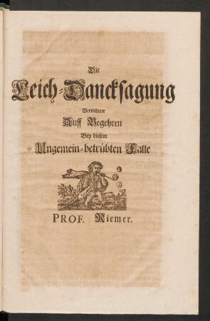 Die Leich-Dancksagung