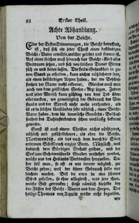 Achte Abhandlung. Von der Beicht