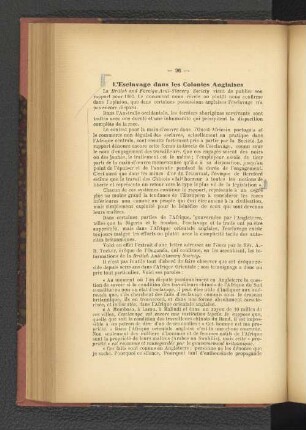 L'Esclavage dans les Colonies Anglaises.
