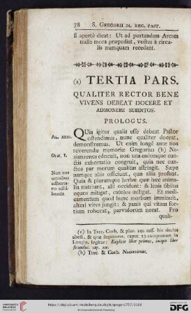 Tertia Pars: Qualiter rector bene vivens debeat docere et admonere subditos