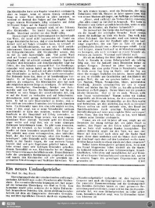 Ein neues Umlaufgetriebe