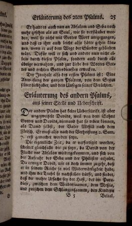 Erläuterung des andern Psalms, [...].