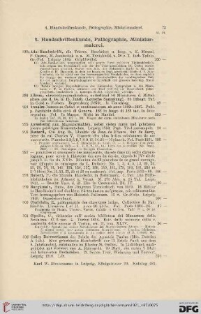 4. Handschriftenkunde, Paläographie, Miniaturmalerei (Nr. 292a - 344)