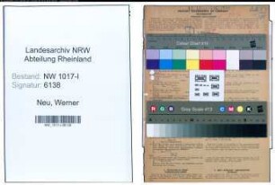 Entnazifizierung Werner Neu , geb. 10.03.1921 (Behoerdenangestellter)