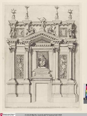DEPOSITO DI CASA ERIZO ERETTO NELLA CHIESA DI S: MARTINO INVENTIONE DI MATIO CARNIEV [Grabmal des Dogen Francesco Erizo in der Kirche S. Martino zu Venedig]