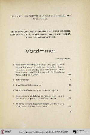Vorzimmer (Nr. 1-11)