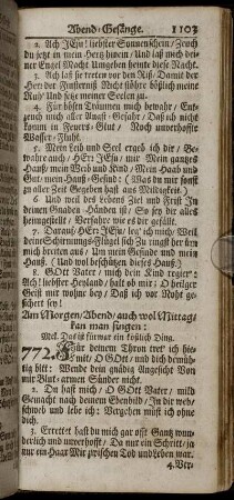Am Morgen/Abend/auch wol Mittag/kan man singen; Tisch-Gesänge; Reise-Gesänge.