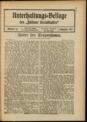 Ausgabe vom Sonntag, den 03. Juni 1917.