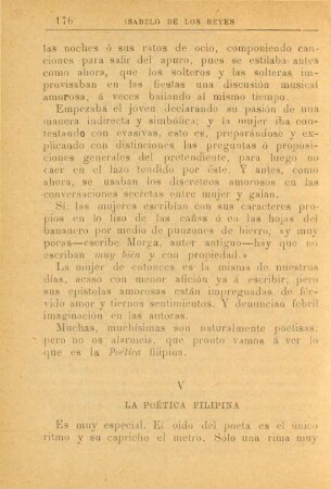 V. La poética filipina