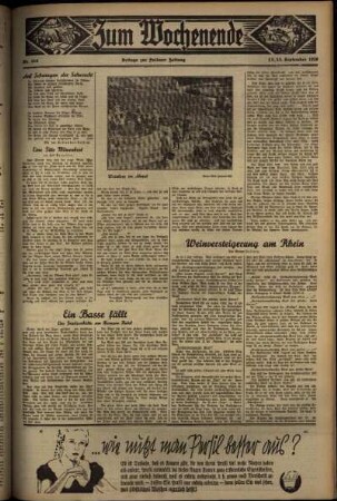Zweite Ausgabe vom Sonntag, den 13. September 1936.
