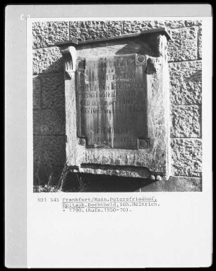 Epitaph für Johann Heinrich Bechthold