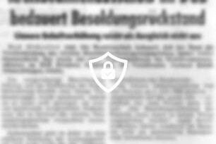 Kreisbeamtenausschuß im DGB bedauert Besoldungsrückstand