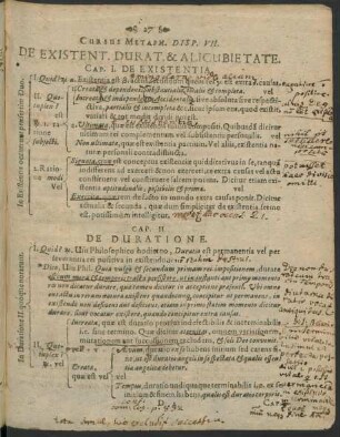 Curs. Metaph. Disp. VII. De Existent. Durat. & Alicubietate.
