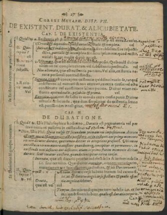 Curs. Metaph. Disp. VII. De Existent. Durat. & Alicubietate.