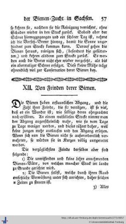 XII. Von Feinden derer Bienen.