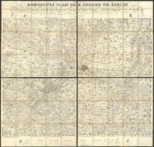 Manoeuver Plan der Gegend um Berlin