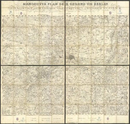Manoeuver Plan der Gegend um Berlin