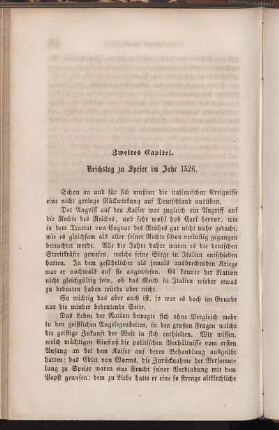 Zweites Capitel. Reichstag zu Speier im Jahr 1526.