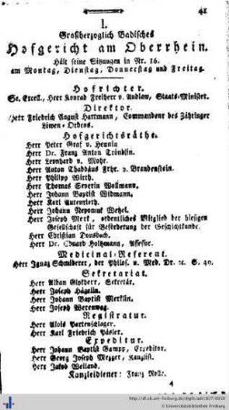 Hofgericht, Behörden, Ämter, Stiftungen, Bildungseinrichtungen