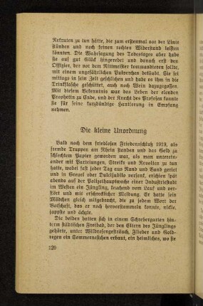 Die kleine Unordnung