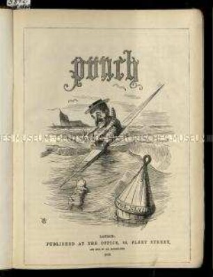 Satirische Zeitschrift "Punch oder The London Charivari. XLVIII. Vol. 1865