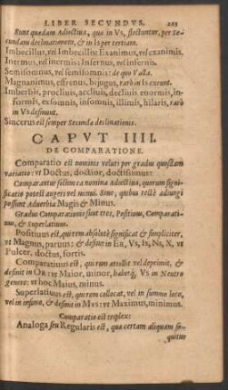 Caput IIII. De Comparatione.
