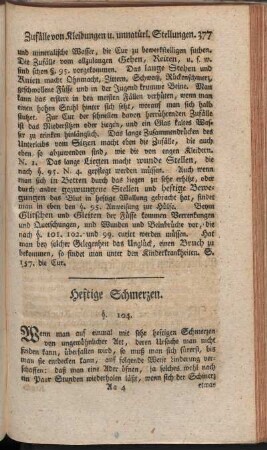 Heftige Schmerzen