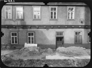 Erfurt-Altstadt, Farbengasse. Wohnhaus. Hofansicht (Teilansicht)