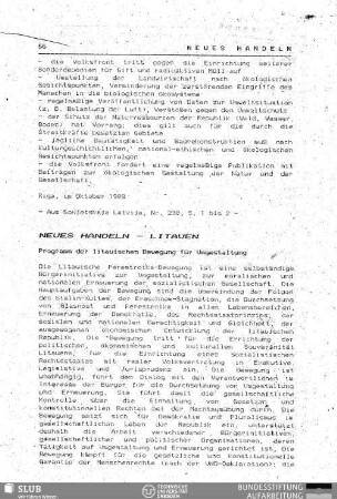 Neues Handeln - Litauen
