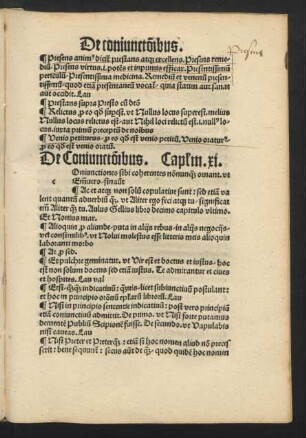 De Coniunct[i]o[n]ibus. Cap[itu]l[u]m .xi.