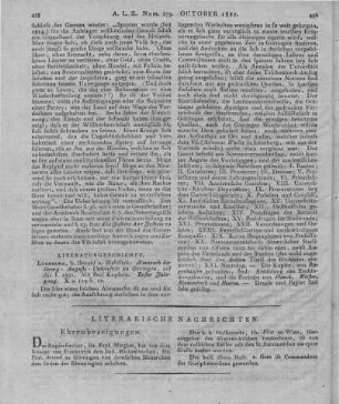 Almanach der Georg-Augusts-Universität zu Göttingen. Auf das Jahr 1821. Lüneburg: Herold & Wahlstab 1821