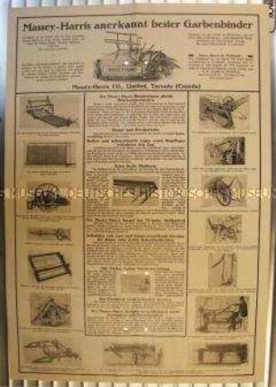 Garbenbinder von der Firma Massey-Harris und Co. in Kanada