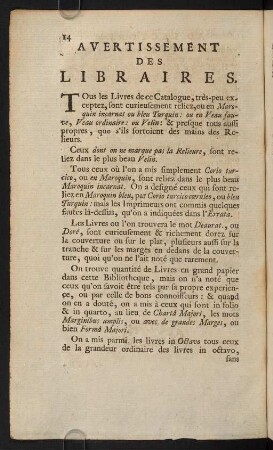 14-16, Avertissement des Libraires