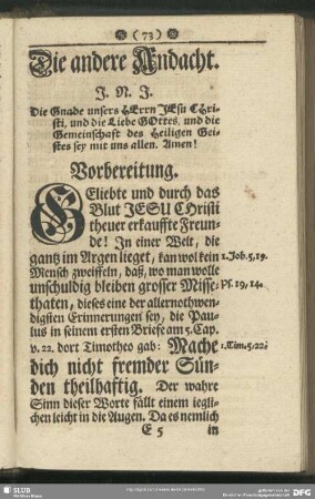 Die andere Andacht