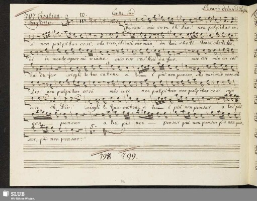 797. Cavatina: Che vuoi mio core / Paisiello, G.