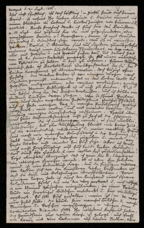 Nr. 89 Brief von Samuel Rösel an Johannes und Franz Riepenhausen. Neapel, 21.9.1816