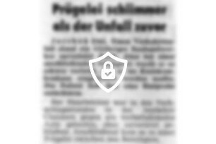 Prügelei schlimmer als der Unfall zuvor