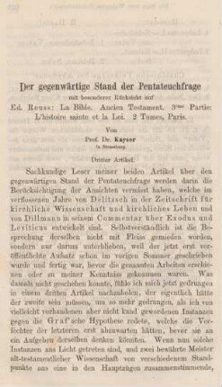 630-665 Der gegenwärtige Stand der Pentateuchfrage : Fortsetzung