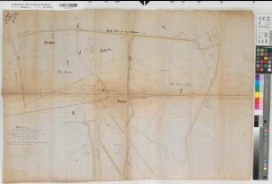 Herringhausen (Bohmte) Grundstücke des Gutes Arenshorst Katasterauszug 1881 1 : 2000 64 x 96 Zeichnung, Kopie von Ledebur-Crollage