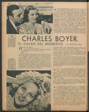 Charles Boyer, el galan del momento