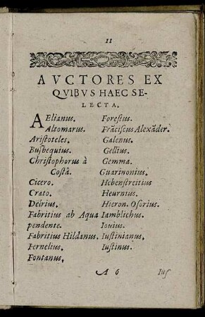 Auctores Ex Quibus Haec Selecta.