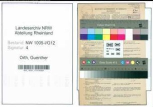 Entnazifizierung Guenther Orth , geb. 02.04.1922 (Postgehilfe)