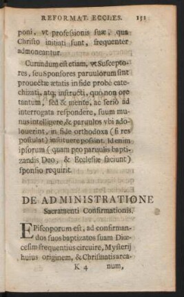 De Administratione Sacramenti Confirmationis.
