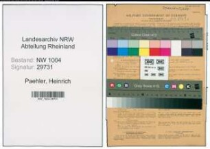 Entnazifizierung Heinrich Paehler , geb. 19.03.1912 (Kaufm.Angestellter)