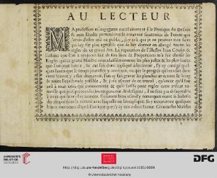 Au lecteur