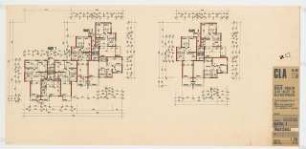 Wohnhäuser Clayallee 94, Berlin-Dahlem: Grundrisse Erdgeschoss 1:100