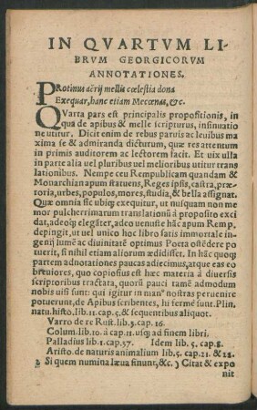 In Quartum Librum Georgicorum Annotationes.