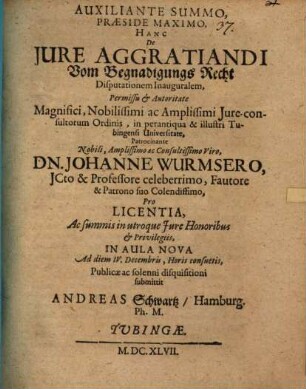 De Jure Aggratiandi : Vom Begnadigungs-Recht