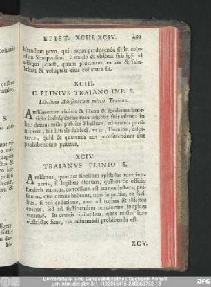 XCIII. C. Plinius Traiano Imp. S. Libellum Amisenorum mittit Traiano.